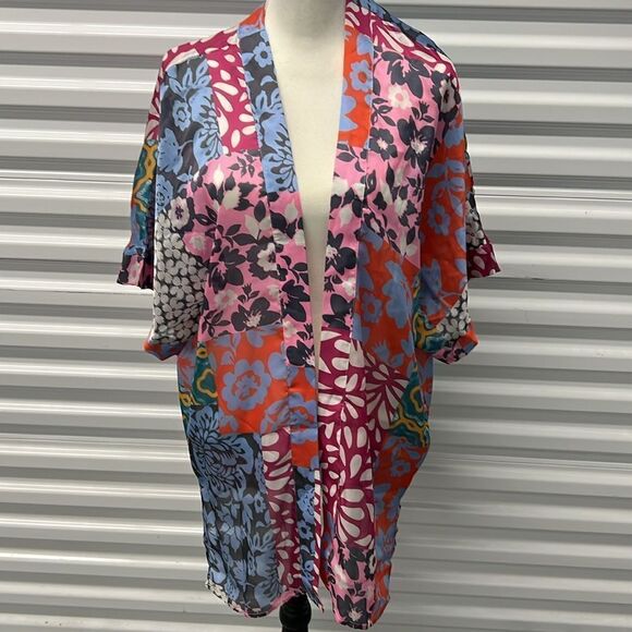 Echo 23 Women's Lightweight Patchwork Printed Duster Kimono - Picture 5 of 7
